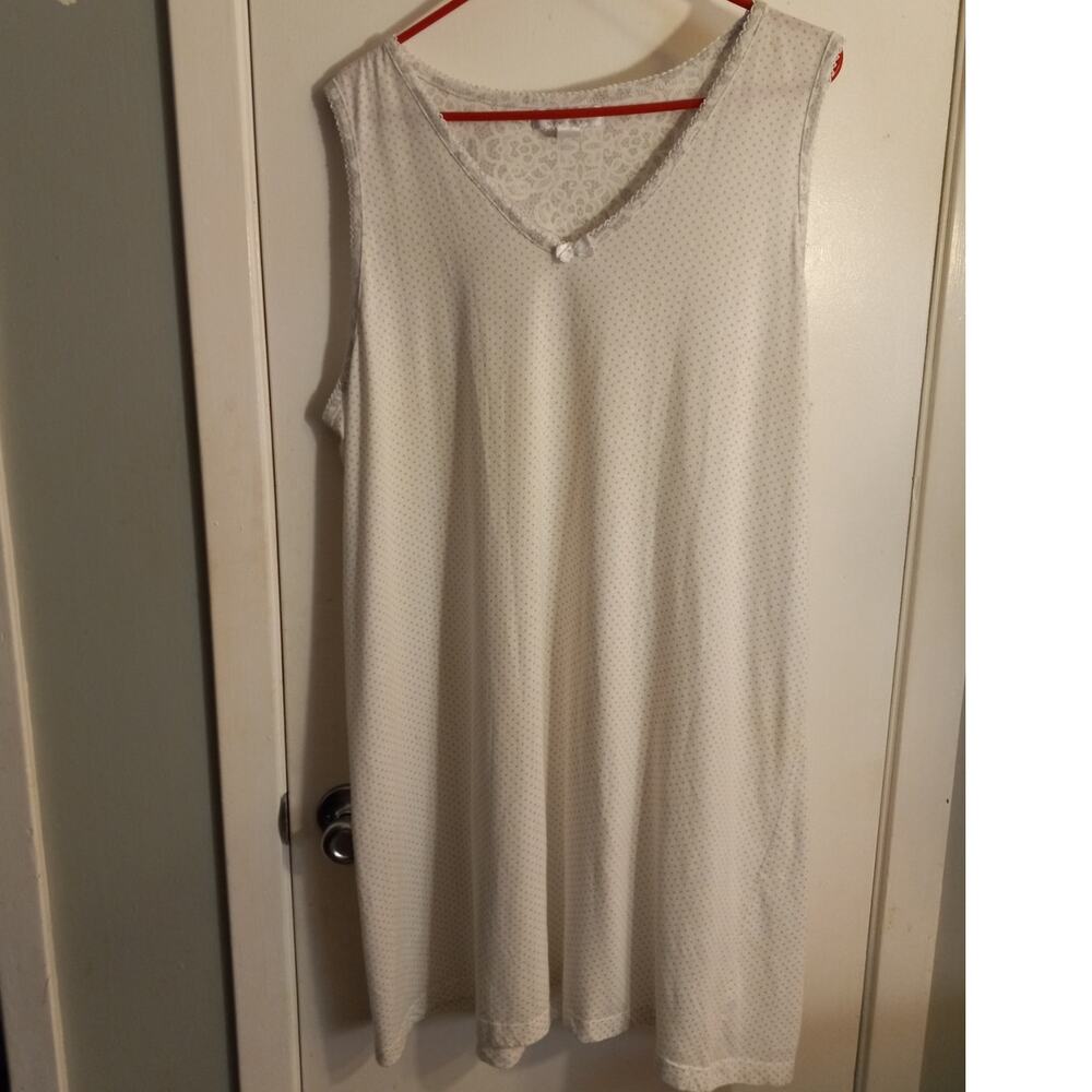 Carole Hochman Polka Dot Nightgown Cozycore Sleep Lounge Dress Sz XL Comfort - Picture 3 of 11